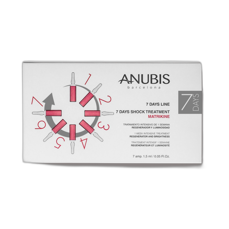 ANUBIS 7 Days Shock Treatment Matrikine 7 amp. x 1.5ml (fondo limpio)