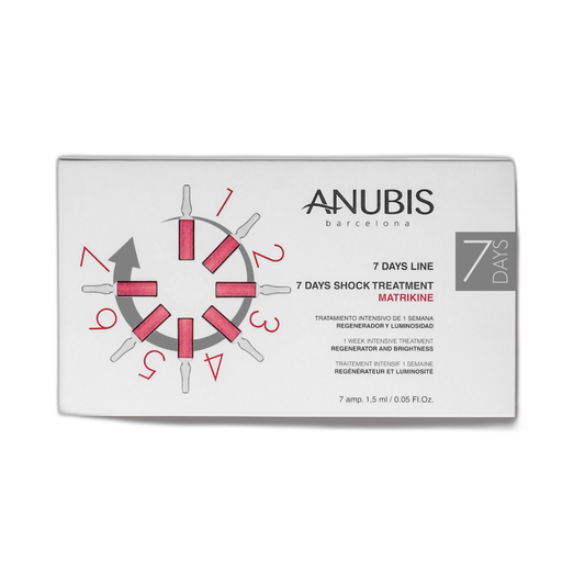 ANUBIS 7 Days Shock Treatment Matrikine 7 amp. x 1.5ml (fondo limpio)