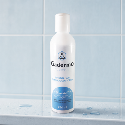 GADERMO STRONG HAIR shampoo 250ml — foto de ambiente tratamiento anticaída | Supiel