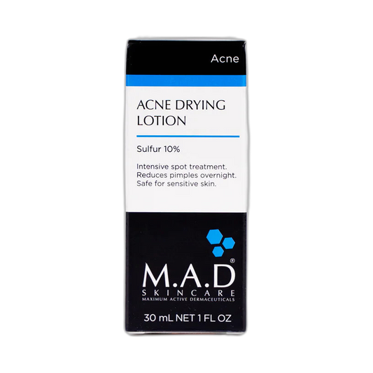 M.A.D. Acne Drying Lotion Sulfur 10% 30ml (fondo limpio)