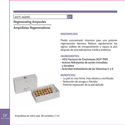 ALL SKIN MED ANTIAGING GF REGENERATING AMPOules 28X1ML