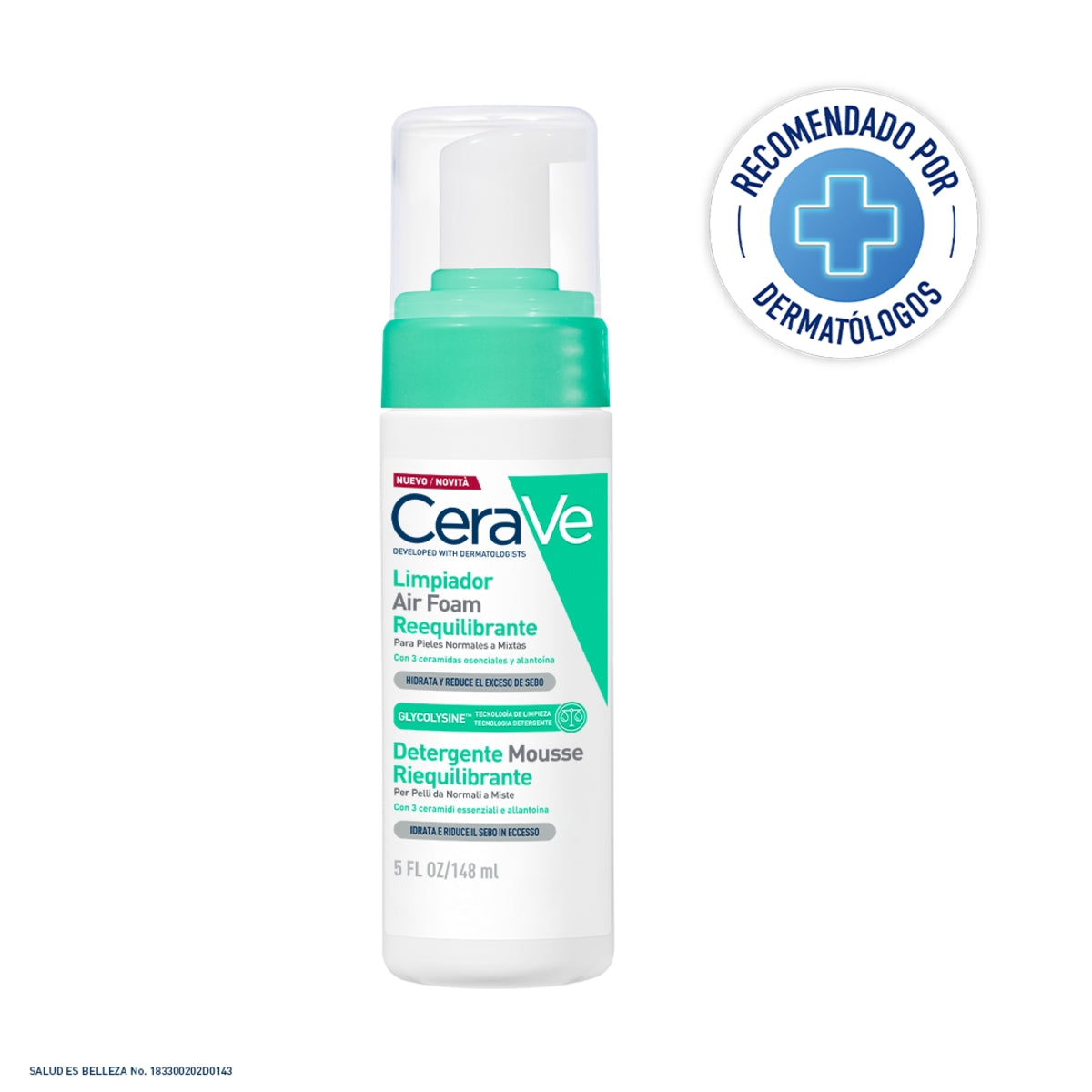 CERAVE Limpiador air foam reequilibrante 148ml