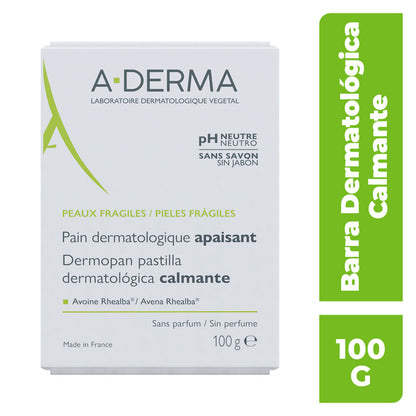 ADERMA Barra limpiadora dermatológica calmante 100gr