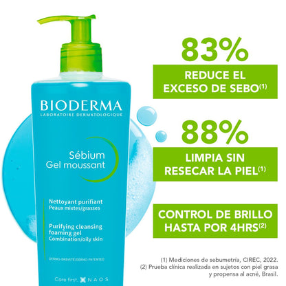 BIODERMA Sébium gel moussant 500ml