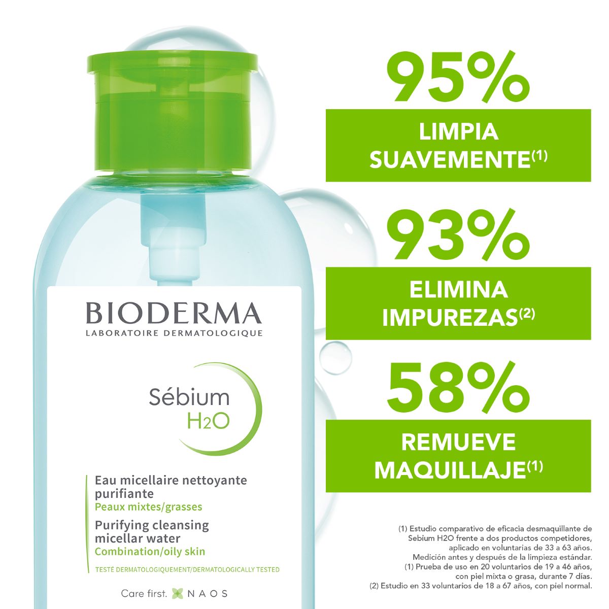 BIODERMA Sébium H2o bomba inversa 500ml