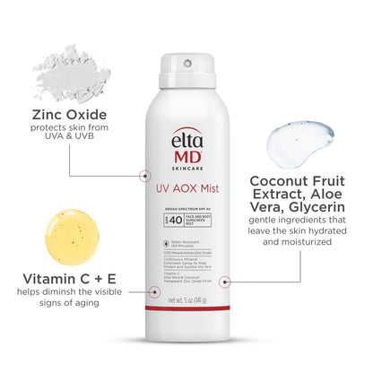 EltaMD UV AOX mist broad-spectrum spf40  141g