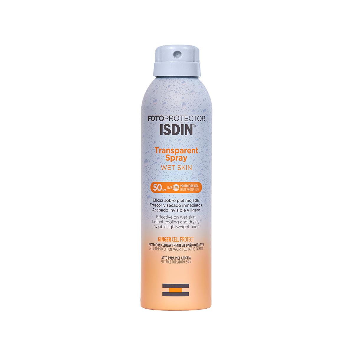 ISDIN Fotoprotector Transparent Spray Wet Skin FPS50+ 200ml