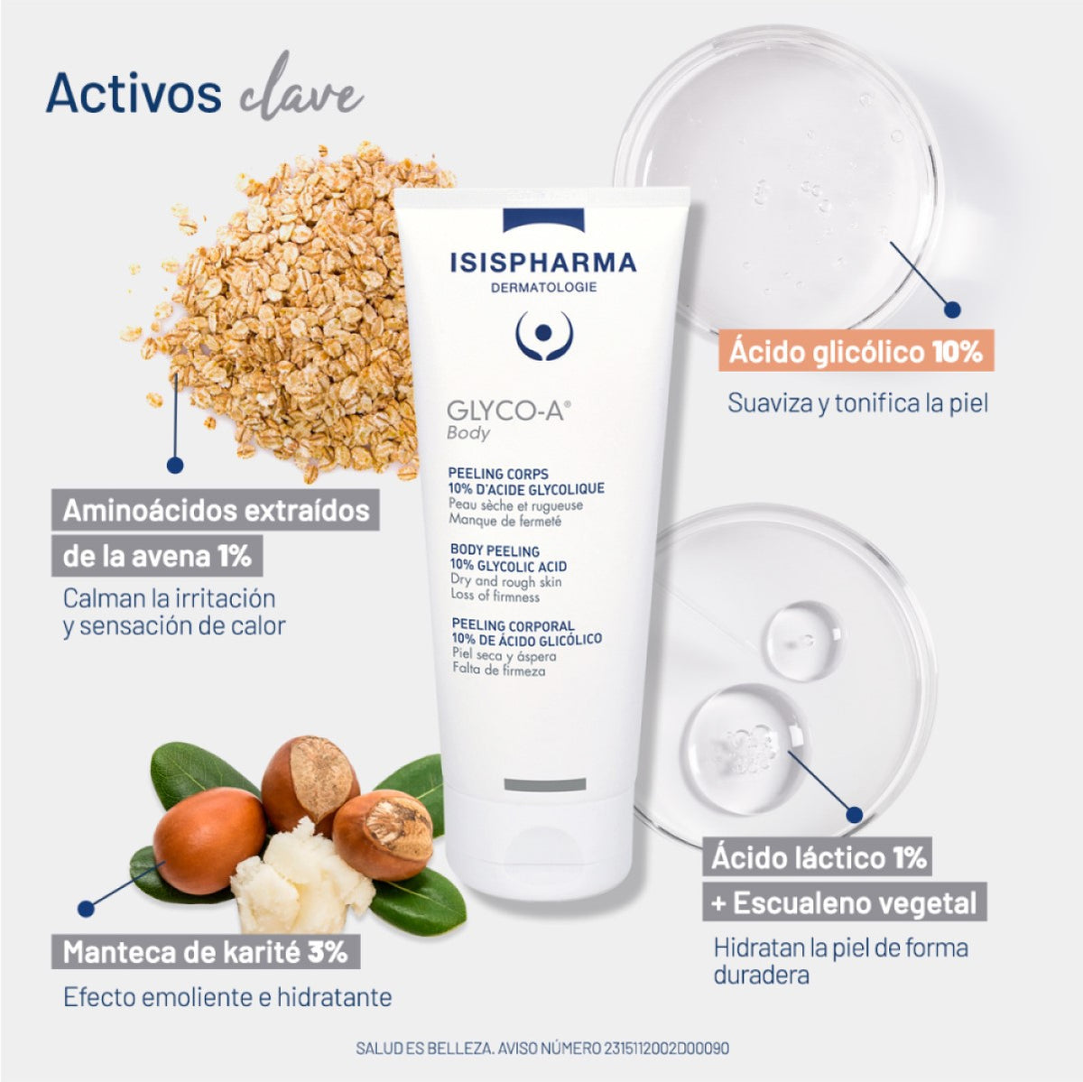 ISISPHARMA GLYCO-A Body peeling corporal 200ml