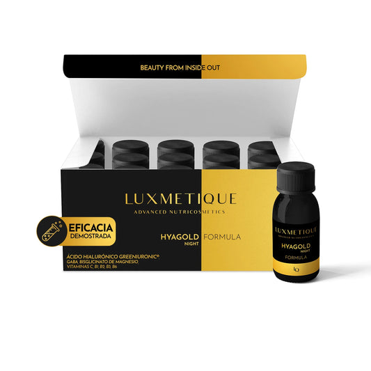 LUXMETIQUE Fórmula Hyagold night 15 viales bebibles 30ml