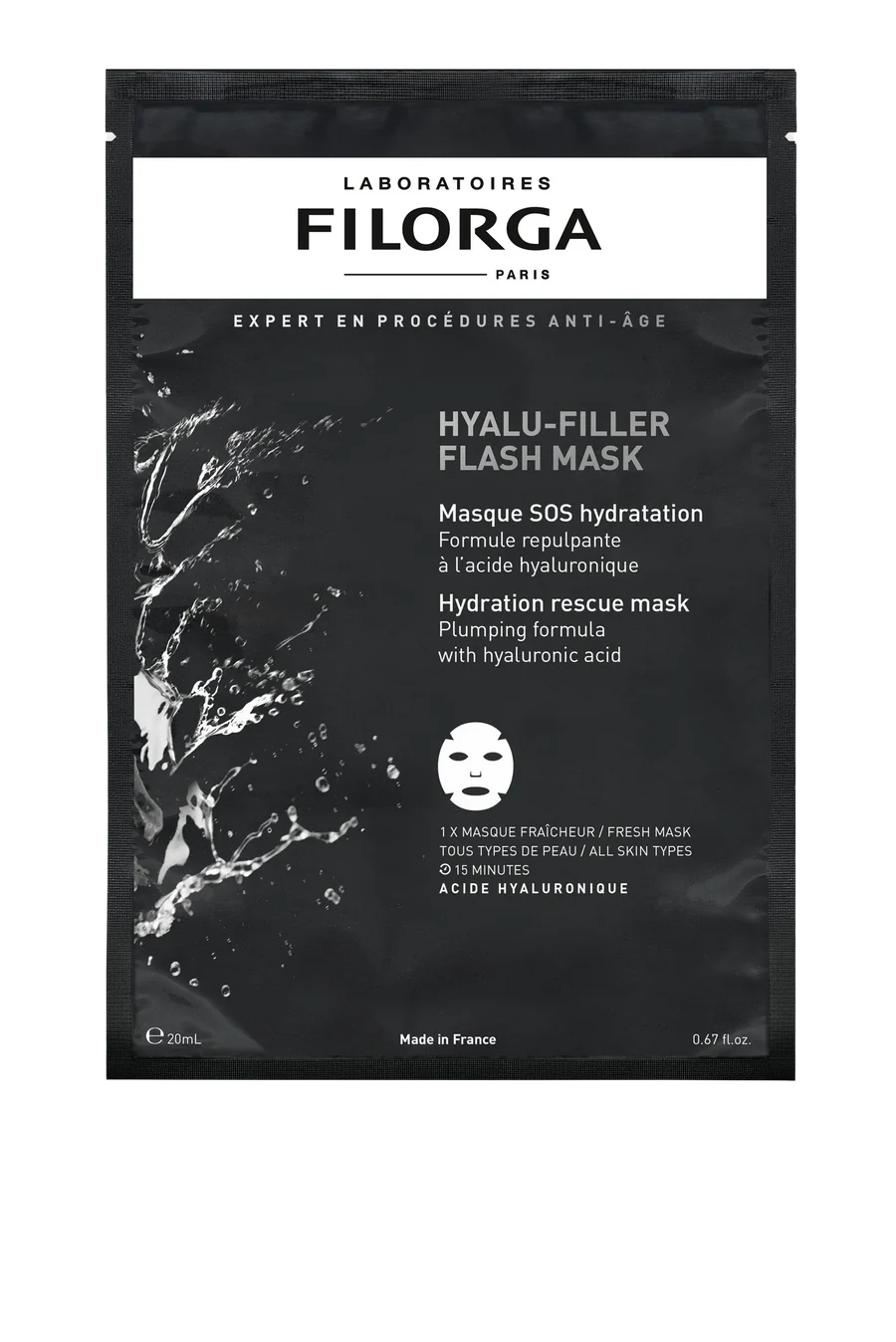 FILORGA HYALU-FILLER FLASH MASK Mascarilla 12pzs
