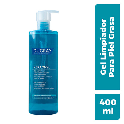 DUCRAY Keracnyl gel limpiador facial 400ml