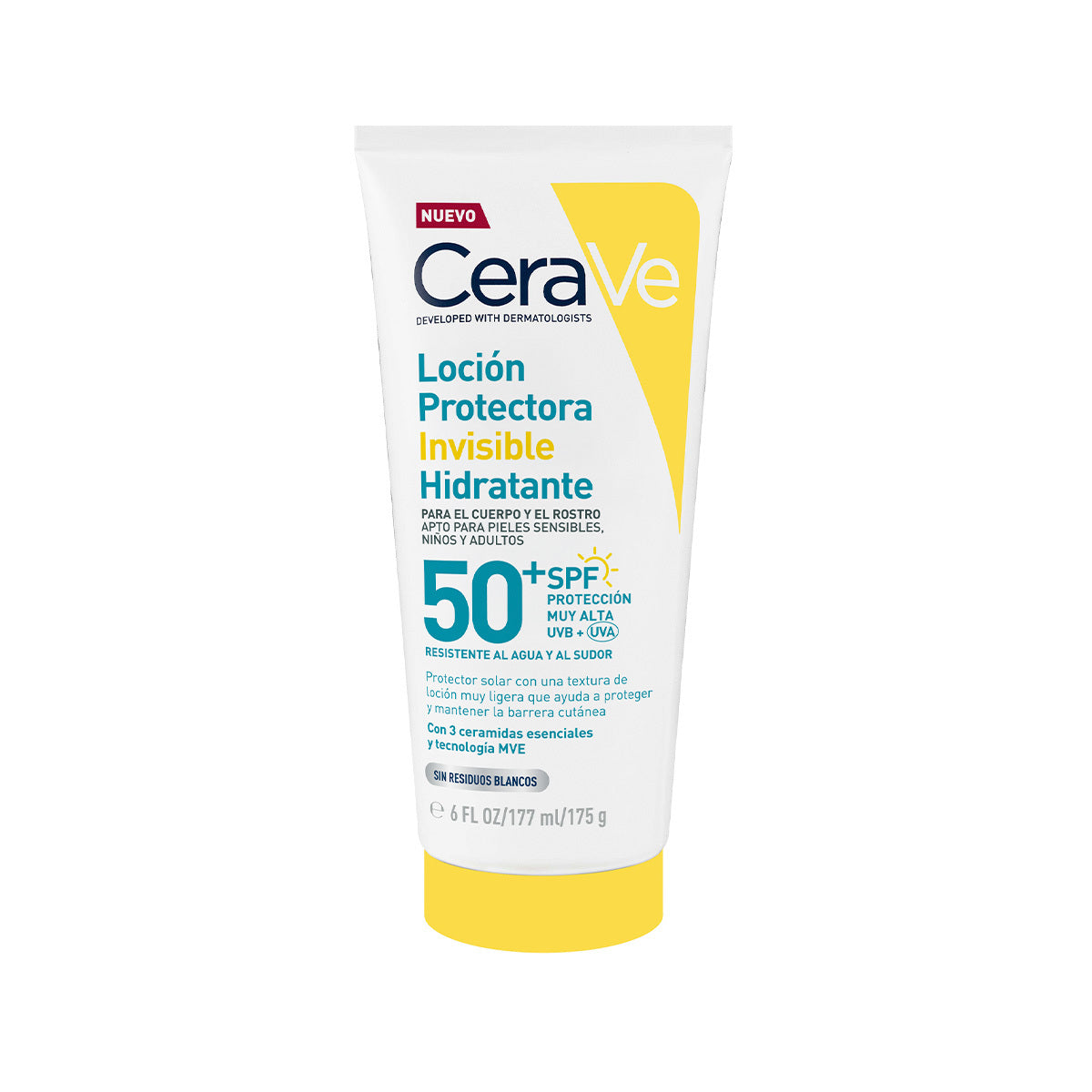 CERAVE Loción protectora invisible hidratante fps50+ 177ml