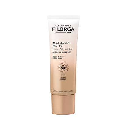 FILORGA UV-CELLULAR PROTECT FACE & BODY Crema antiedad FPS50+ rostro y cuerpo 125ml