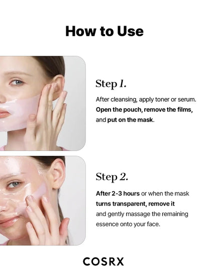 COSRX The Peptide collagen lifting glow hydrogel mask 3pz