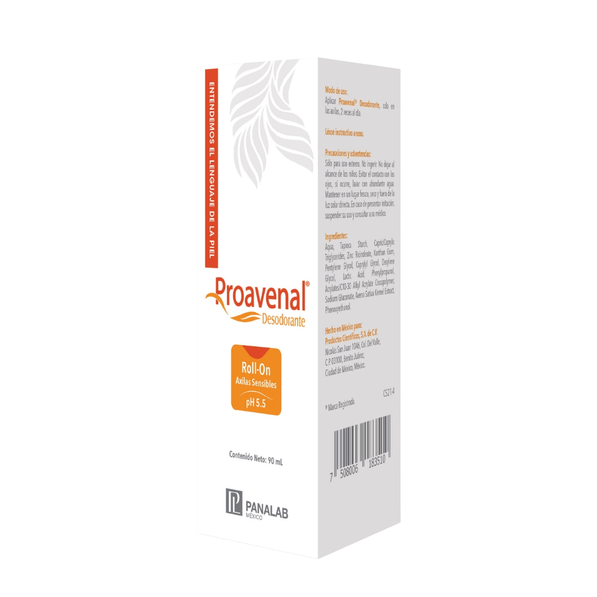 PANALAB Proavenal desodorante Roll-on 90ml – supiel.com.mx