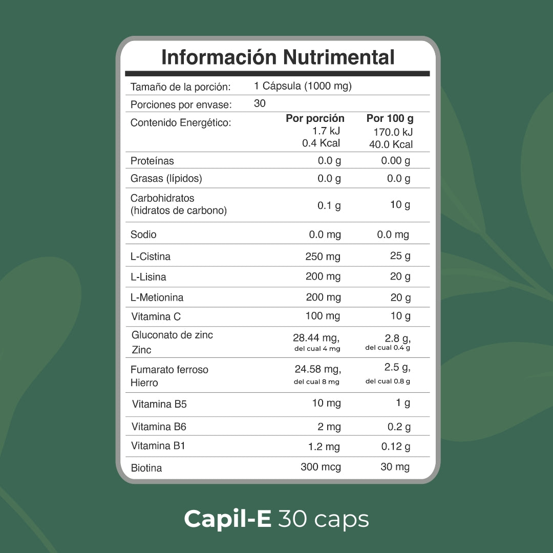 BIOBO LABS promen capil-E 30caps 1g vegetal