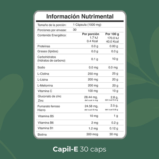 BIOBO LABS promen capil-E 30caps 1g vegetal