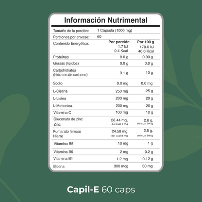 BIOBO LABS promen capil-E 60caps 1g vegetal
