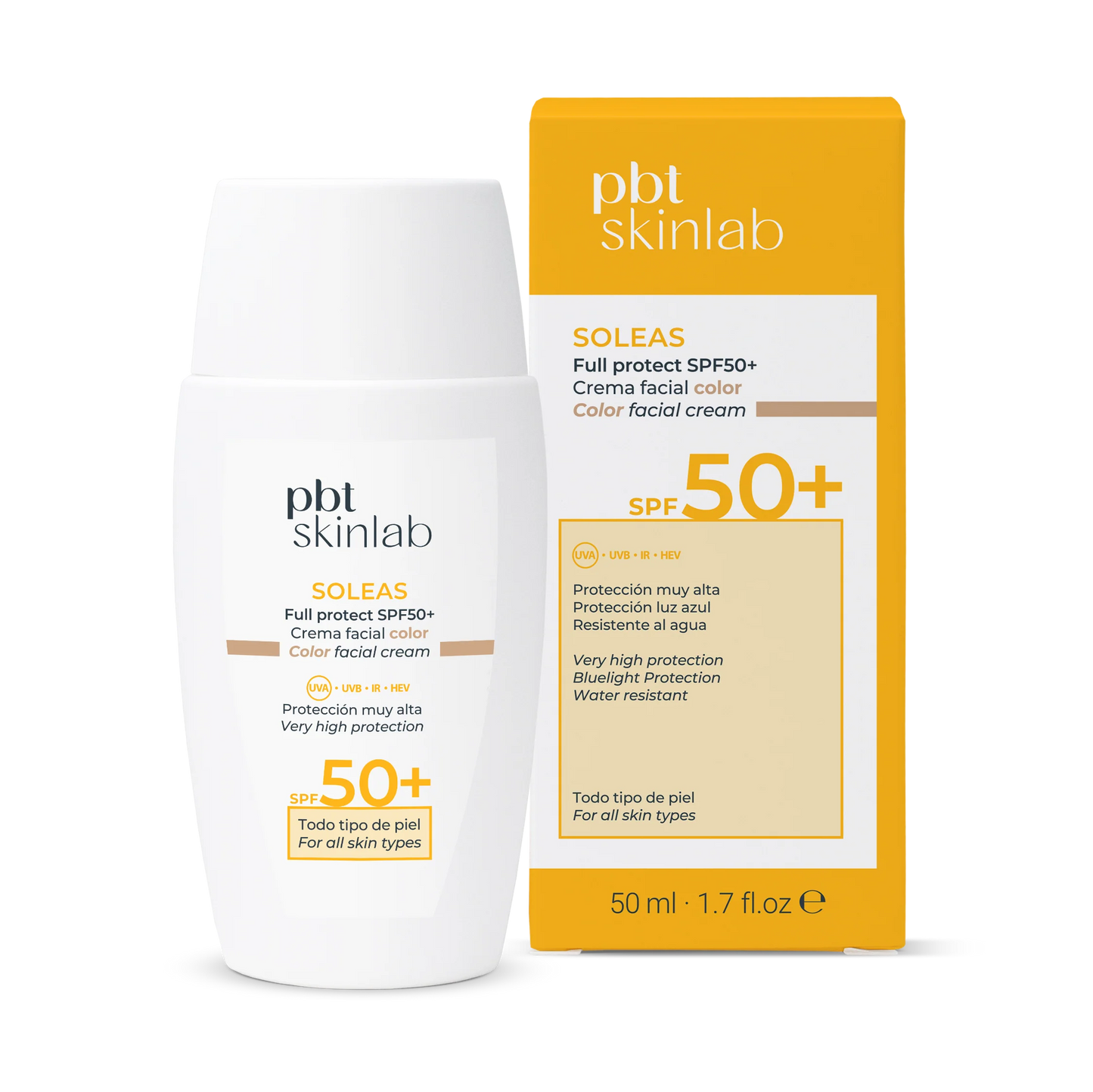 Pbt skinlab SOLEAS FULL PROTECT SPF50+ COLOR  50ml