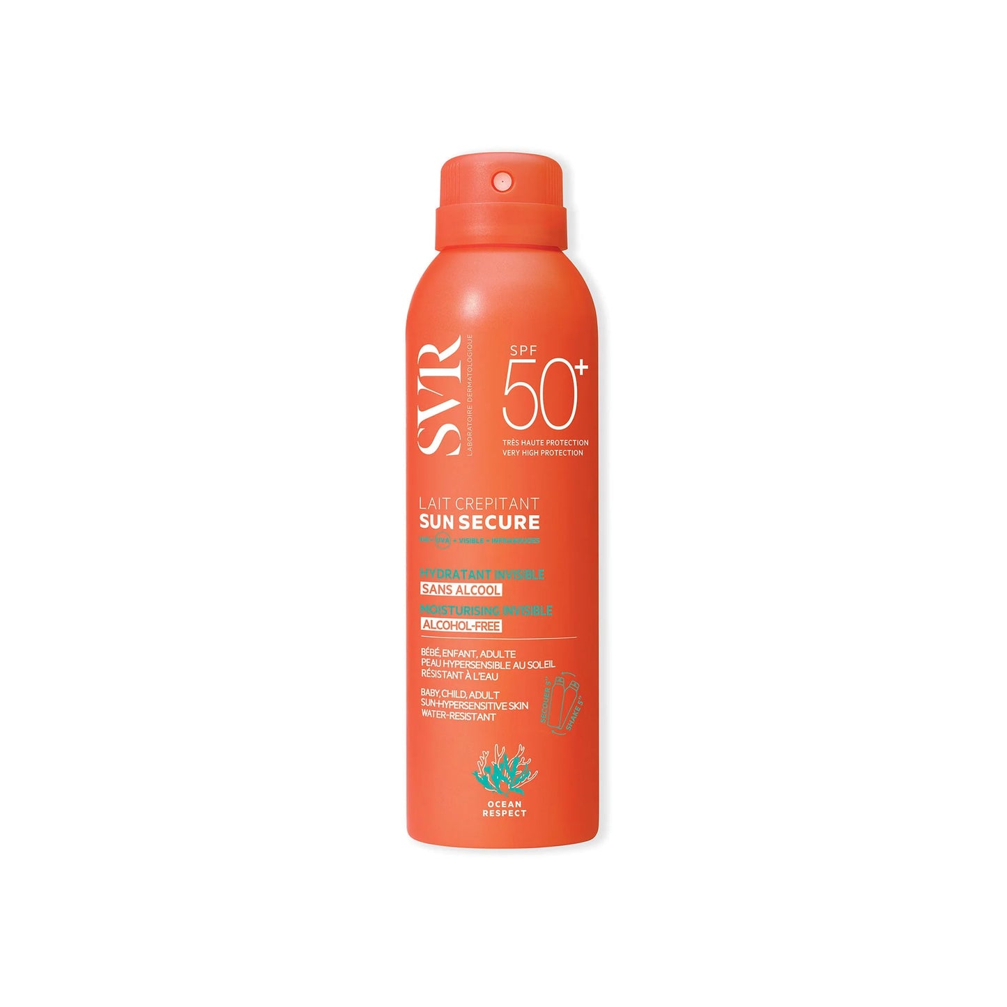 SVR Sun secure lait crépitant spf50+ 200ml