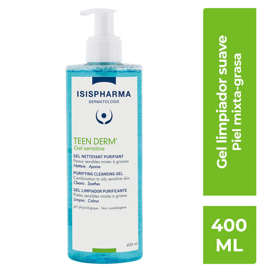 ISISPHARMA TEEN DERM SENSITIVE CLEANSING GEL 400ML