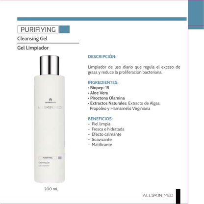 ALL SKIN MED Purifying gel limpiador 200ml