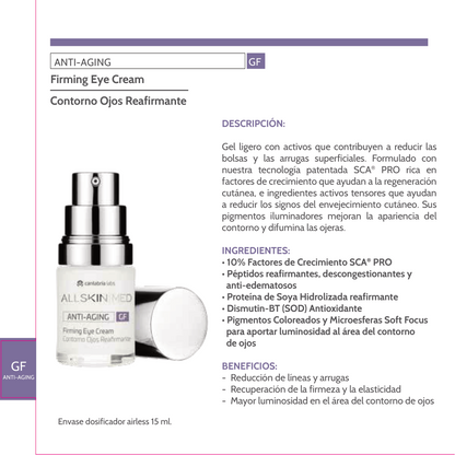 ALL SKIN MED Antiaging GF contorno de ojos reafirmante 15ml