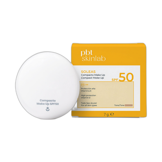 Pbt skinlab SOLEAS COMPACTO spf50 7g (fondo limpio)