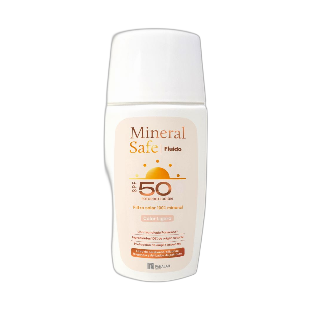 PANALAB Mineral safe  fluido  FPS 50 color ligero (fondo limpio)