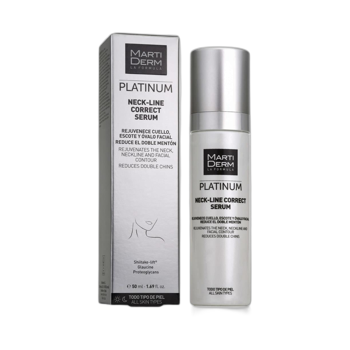 MARTIDERM Platinum neck line correct serum 50ml (fondo limpio)