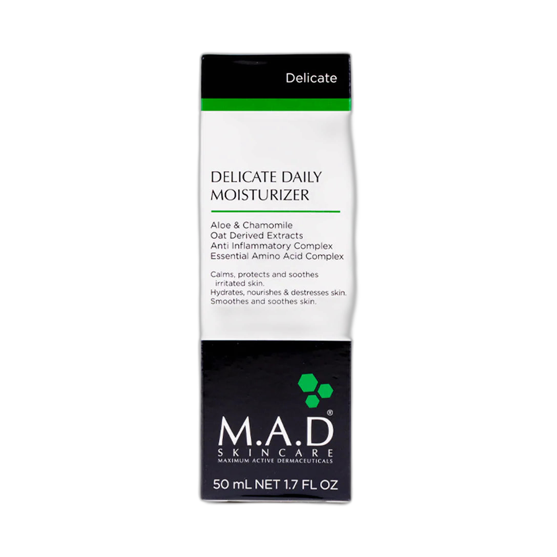 M.A.D. Delicate Daily Moisturizer Crema Día 50gr (fondo limpio)