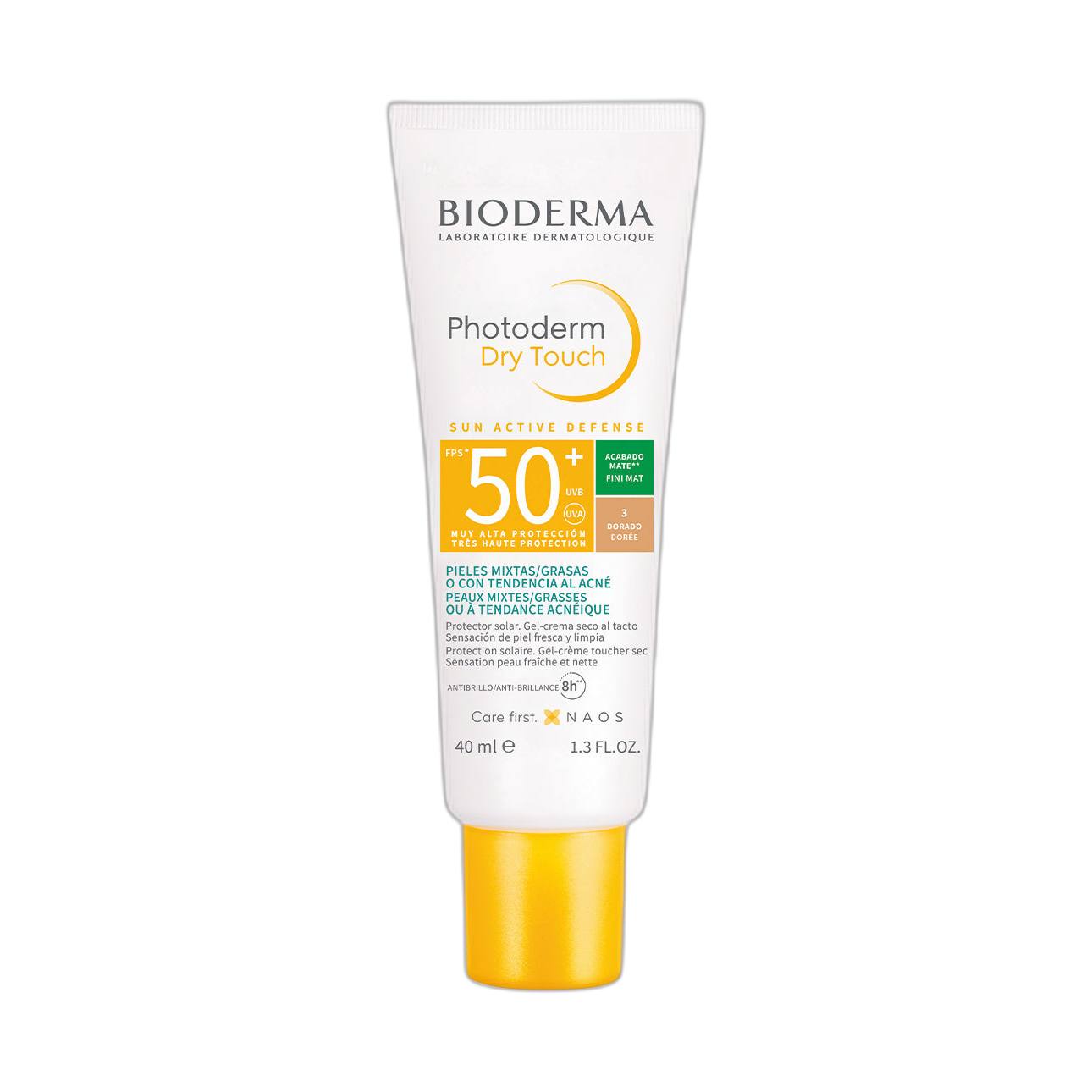 Bioderma Photoderm Dry Touch Spf 50+ Dorado 40ml (fondo limpio)