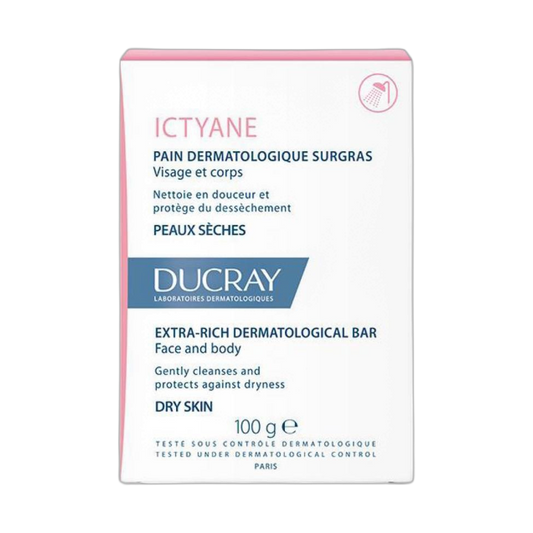DUCRAY Ictyane Barra dermatológica piel seca 100gr (fondo limpio)