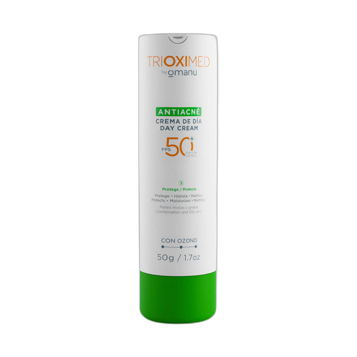 TRIOXIMED Antiacné crema de día 50g (fondo limpio)