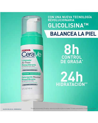 CERAVE Limpiador air foam reequilibrante 148ml