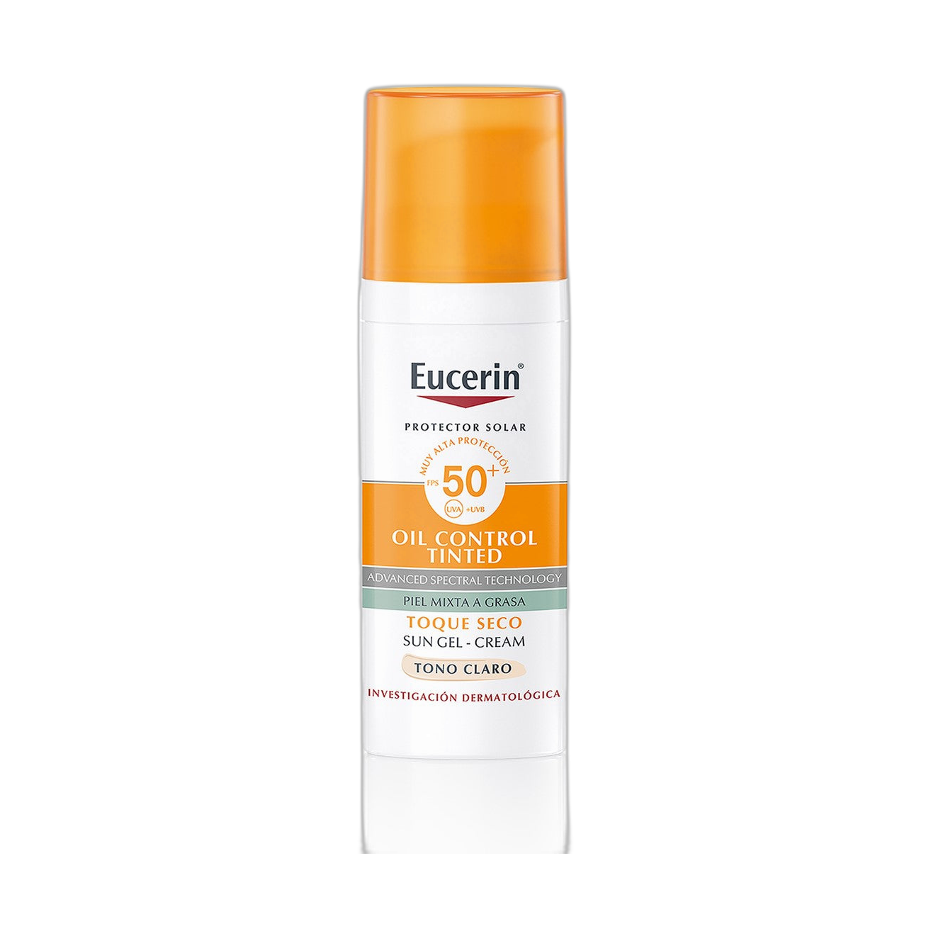 EUCERIN Sun face oil control tono claro fps50+ 50ml (fondo limpio)