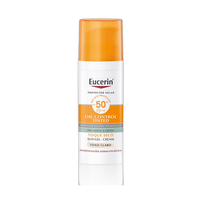EUCERIN Sun face oil control tono claro fps50+ 50ml (fondo limpio)