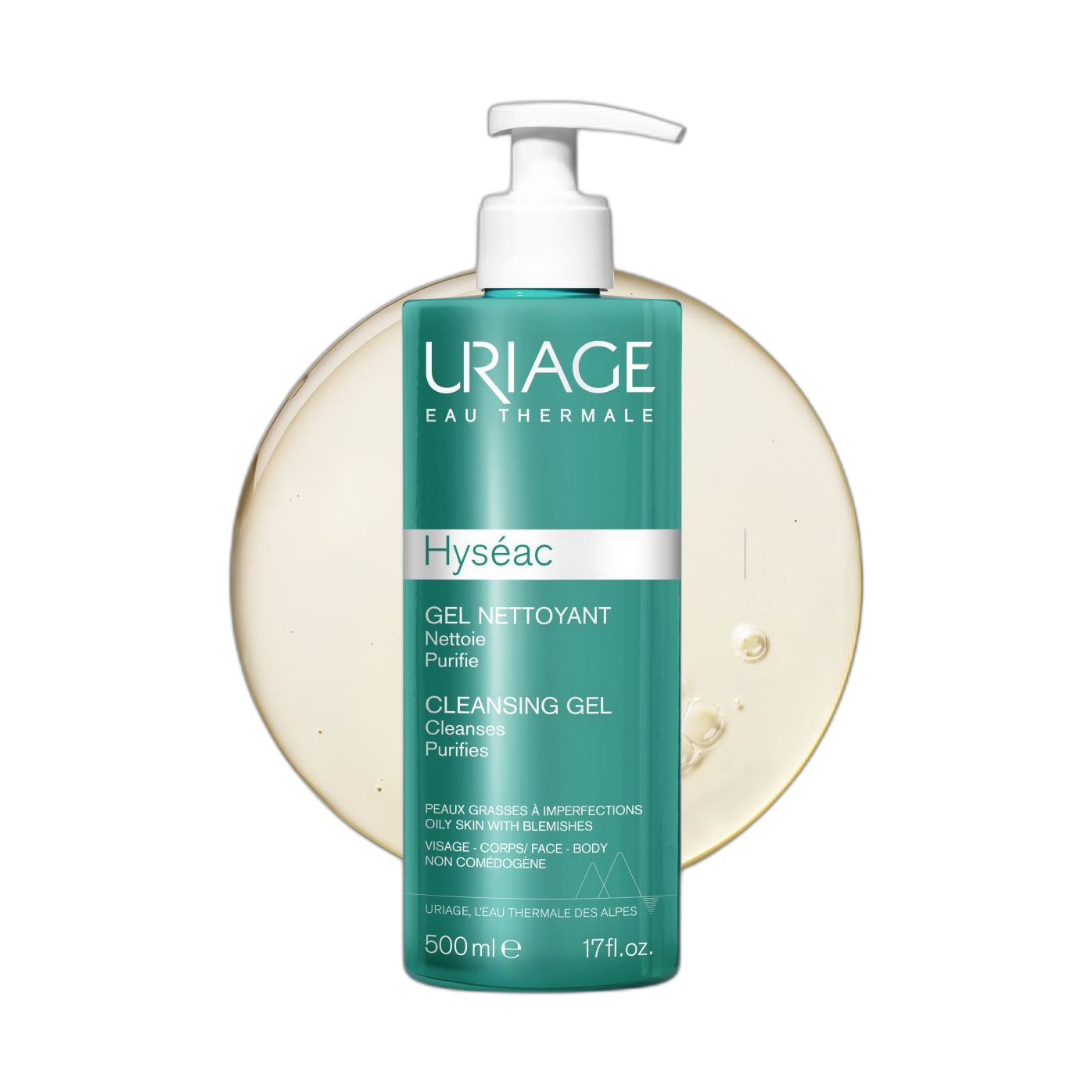 URIAGE Hyseac gel limpiador 500ml (fondo limpio)