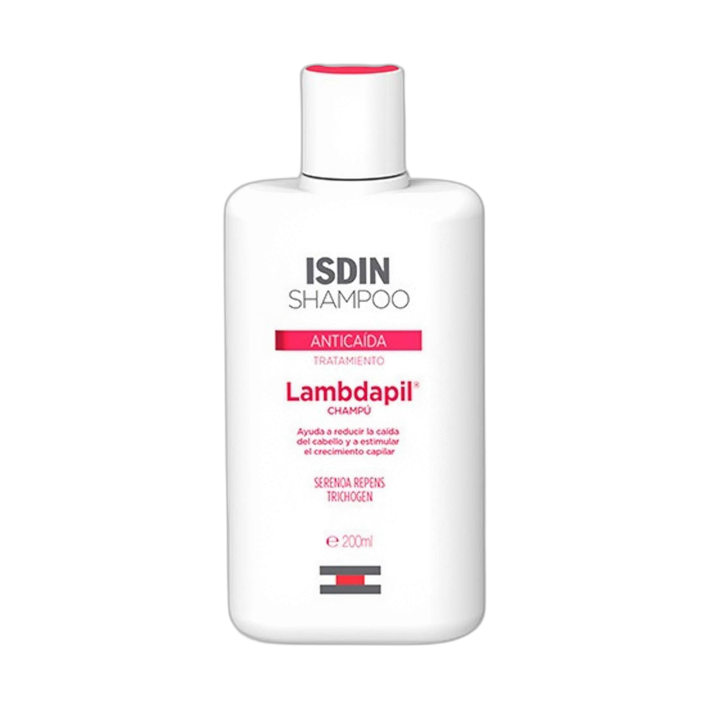 ISDIN LAMBDAPIL Shampoo anticaída 200ml (fondo limpio)
