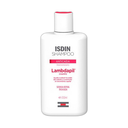 ISDIN LAMBDAPIL Shampoo anticaída 200ml (fondo limpio)