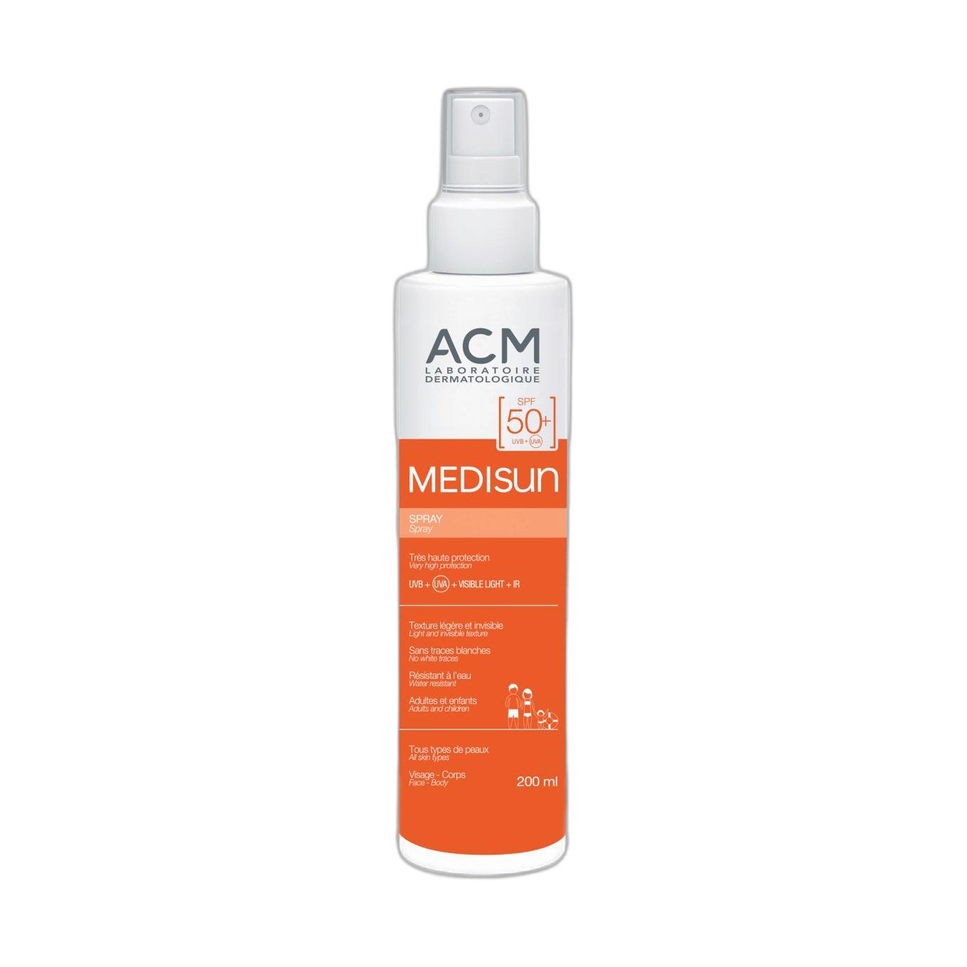 ACM MEDISUN Spray fps50+ 200ml (fondo limpio)