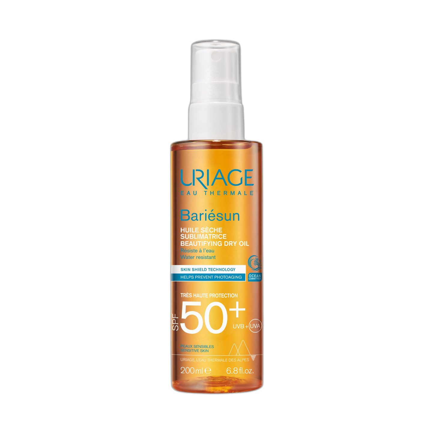 URIAGE Bariesun spf50+ aceite solar 200ml (fondo limpio)