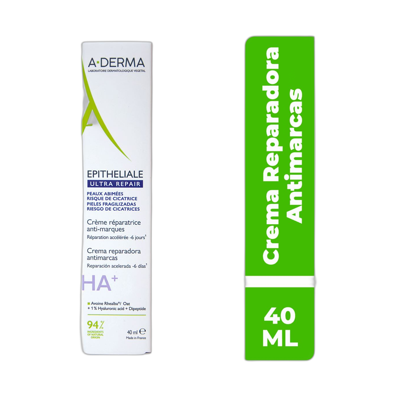 ADERMA Epitheliale Ultra Repair Crema Reparadora Antimarcas 40ml (fondo limpio)