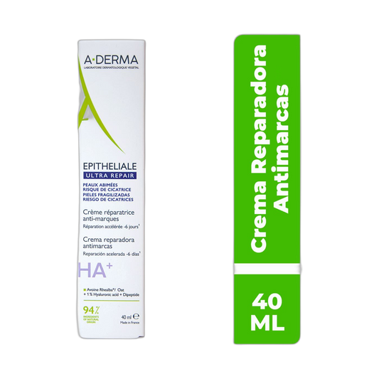 ADERMA Epitheliale Ultra Repair Crema Reparadora Antimarcas 40ml (fondo limpio)