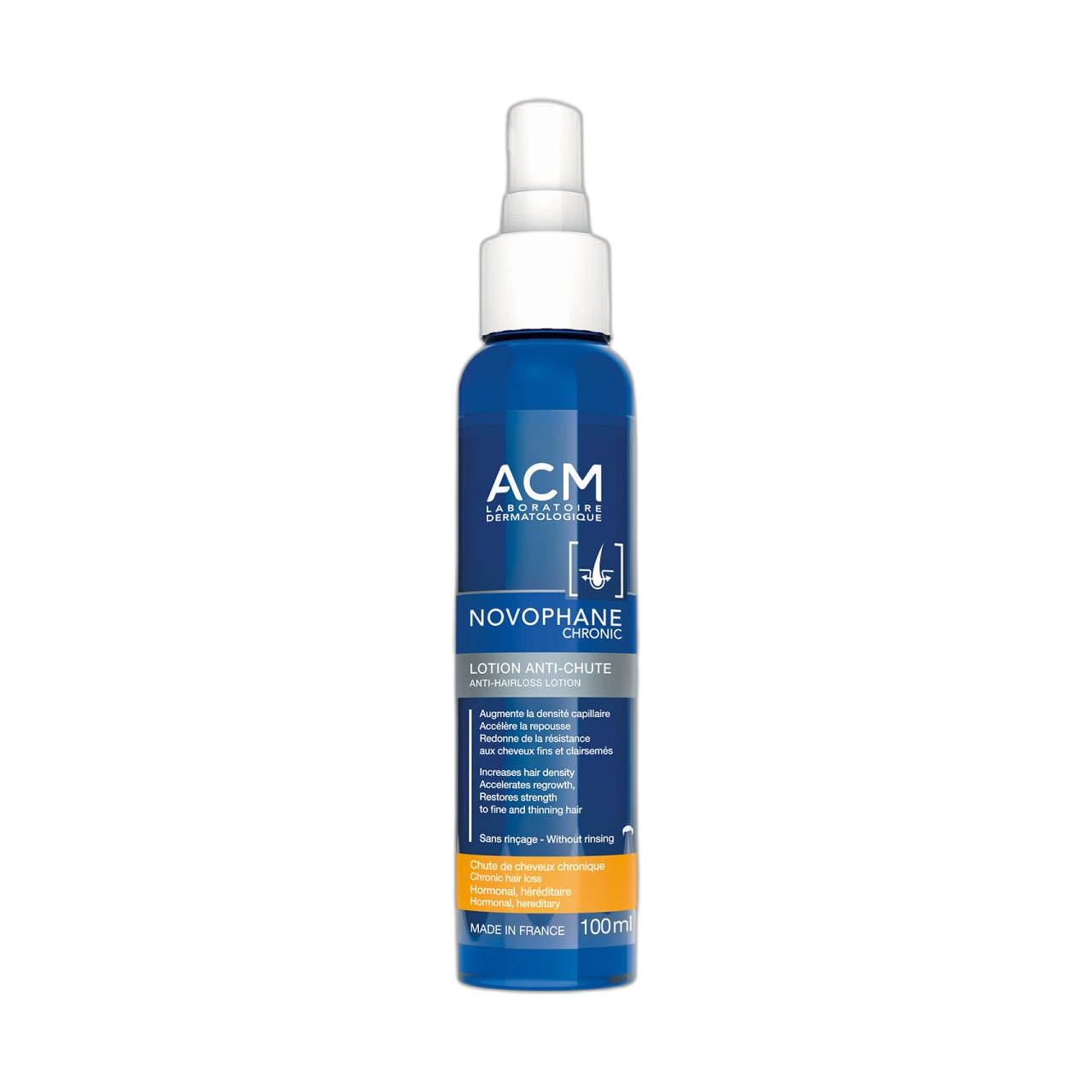 ACM NOVOPHANE Chronic loción anticaída 100ml (fondo limpio)