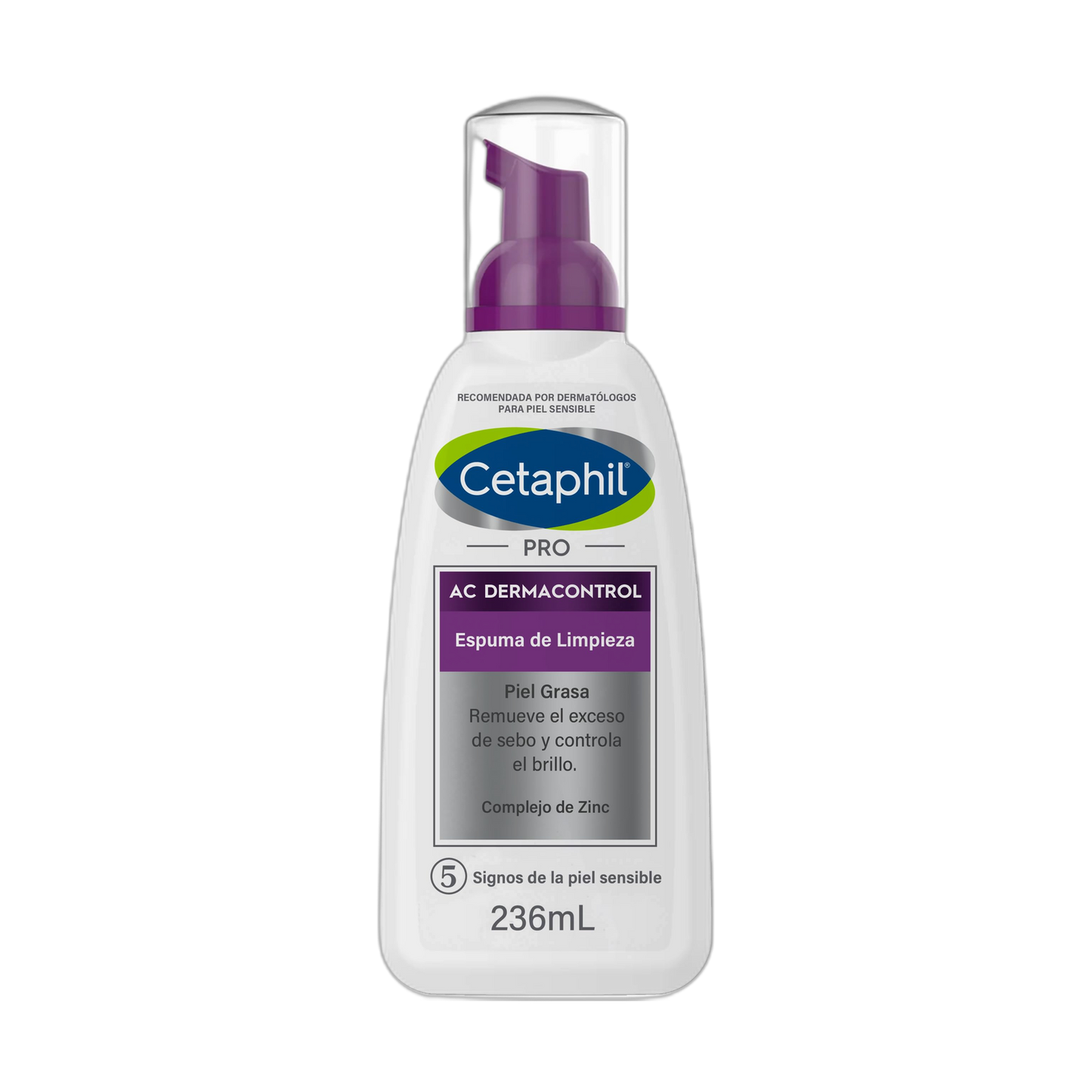 Cetaphil Pro AC Control espuma de limpieza 236Ml (fondo limpio)