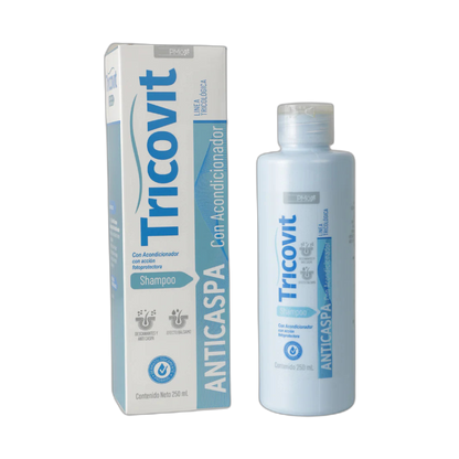 TRICOVIT Shampoo anticaspa con acondicionador 250ml (fondo limpio)
