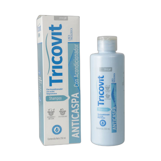 TRICOVIT Shampoo anticaspa con acondicionador 250ml (fondo limpio)