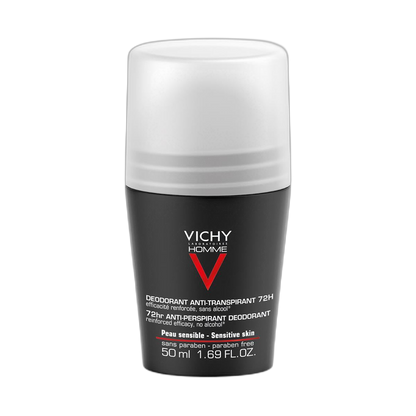 VICHY Homme Desodorante Roll-On antitranspirante 50ml (fondo limpio)