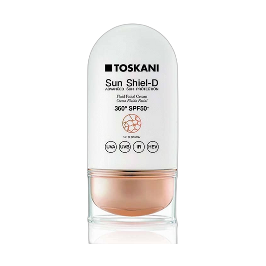 TOSKANI Sun shiel-D spf50+ 50ml (fondo limpio)